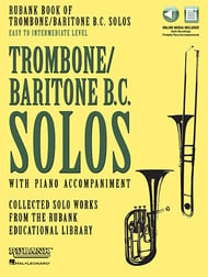 Rubank Book of Trombone / Baritone B.C. Solos Easy to Intermediate Level Book with Online Media Acce cover